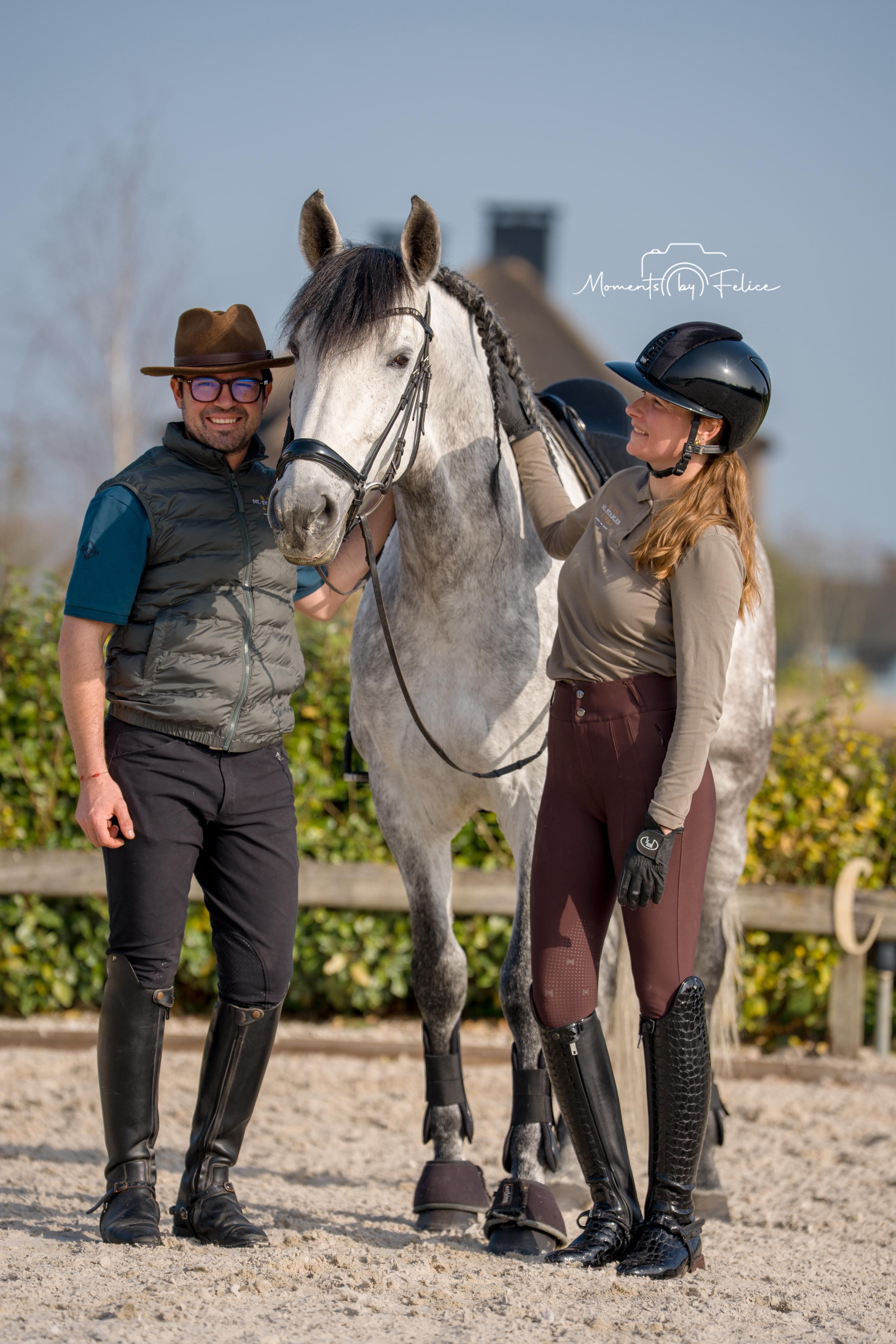 Nicky Lieberton met Iberisch dressuurpaard